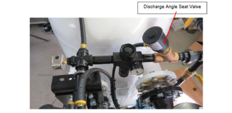 Discharge angle seat valve