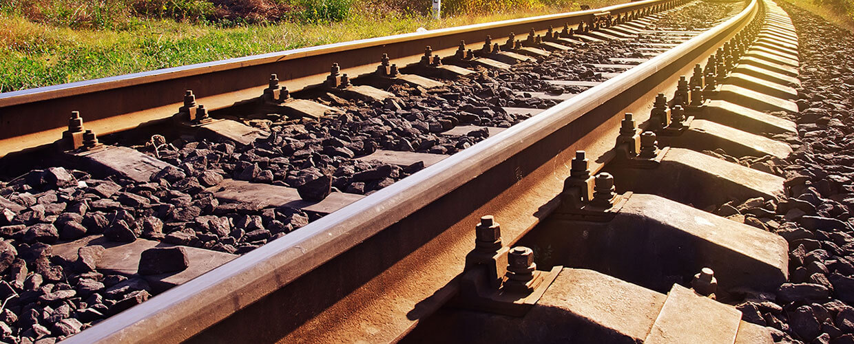 railroad track with ballast